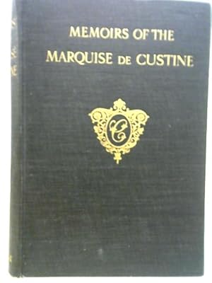 Image du vendeur pour Memoirs of Delpine de Sabran, Marquise de Custine. mis en vente par World of Rare Books