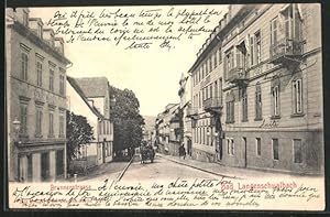 Bild des Verkufers fr Ansichtskarte Bad Langenschwalbach, Brunnenstrasse mit Post Hotel und Hotel Stadt Mainz zum Verkauf von Bartko-Reher