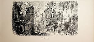 STEIERMARK, Frohnleiten, Pfannberg, Ruine Pfannberg, Ansicht ca. 1880 originale Druckgrafik