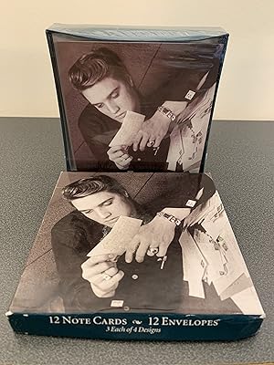 Immagine del venditore per Elvis Presley: 12 Note Cards, 12 Envelopes: 3 Each of 4 Designs [Vintage 1996, Still in original shrinkwrap] venduto da Vero Beach Books