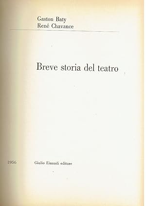 Breve storia del teatro