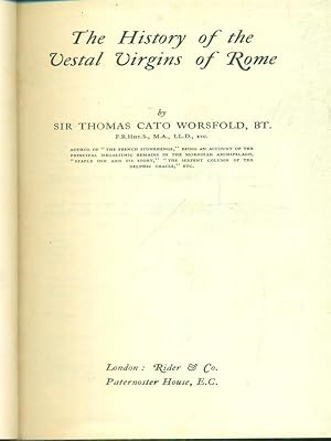 Immagine del venditore per The history of the vestal virgins of Rome venduto da Miliardi di Parole