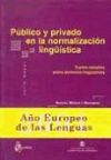 Imagen del vendedor de PUBLICO Y PRIVADO EN LA NORMALIZACION LINGUISTICA. Cuatro estudios sobre derechos lingsticos. a la venta por AG Library