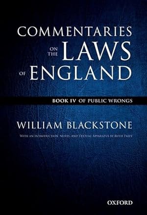 Immagine del venditore per The Oxford Edition of Blackstone's: Commentaries on the Laws of England (Paperback) venduto da Grand Eagle Retail