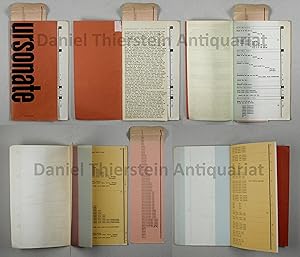 Seller image for Ursonate. (Hektographiertes Typoskript auf verschiedenfarbigen Papieren). for sale by Daniel Thierstein