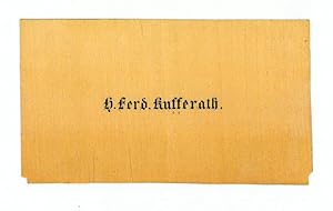 Immagine del venditore per Visitenkarte. venduto da Antiquariat INLIBRIS Gilhofer Nfg. GmbH