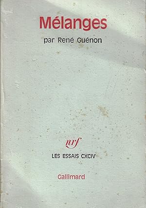 Image du vendeur pour Mlanges par Ren Gunon mis en vente par Romanord