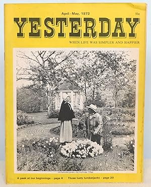 Bild des Verkufers fr Yesterday Magazine When Life was Simpler and Happier April-May 1972 zum Verkauf von Argyl Houser, Bookseller