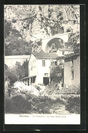 Ansichtskarte Menton, La Frontiére, Le Pont Saint-Louis