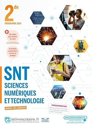 SNT ; sciences numériques et technologie ; 2nde ; manuel de l'élève