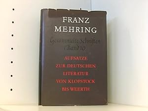 Immagine del venditore per Gesammelte Schriften, Bd. 10: Aufstze zur deutschen Literatur von Klopstock bis Weerth venduto da Book Broker