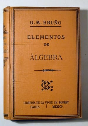 Seller image for ELEMENTOS DE LGEBRA - Pars 1928 for sale by Llibres del Mirall