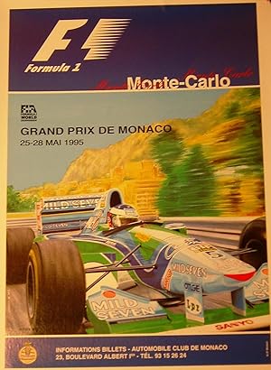 AFFICHE : F1 GRAND PRIX DE MONACO 25-28 MAI 1995