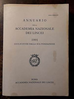 Annuario della Accademia dei Lincei 1991, 388 anni dalla sua fondazione