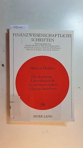 Bild des Verkufers fr kodumping? Umweltpolitik in internationalen Oligopolmrkten zum Verkauf von Gebrauchtbcherlogistik  H.J. Lauterbach