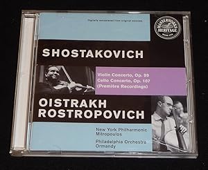 Bild des Verkufers fr Shostakovitch : Violin Concerto, Op. 99 / Cello Concerto, Op. 107 - Oistrakh & Rostropovich (CD) zum Verkauf von Abraxas-libris