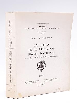 Seller image for Les Termes de la Propagande Royale Egyptienne de la XIXe dynastie  la Conqute d'Alexandrie for sale by Librairie du Cardinal