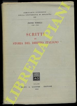 Scritti di storia del diritto italiano.