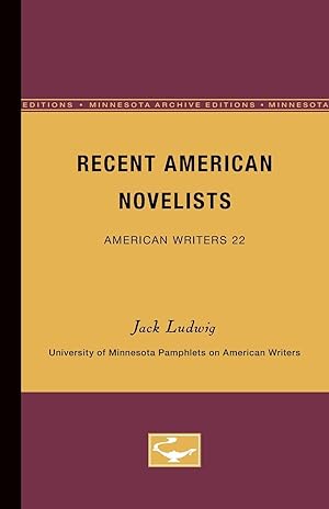 Seller image for Ludwig, J: Recent American Novelists - American Writers 22 for sale by moluna
