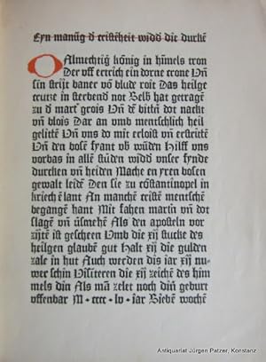 Faksimile des "Türkenkalenders" für 1455 "nach einer Lichtdruckwiedergabe des im Besitze der Münc...