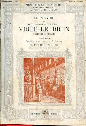 Seller image for Souvenirs de Mme Louise-Elisabeth Vige-le Brun notes et portraits 1755-1789. for sale by Le-Livre