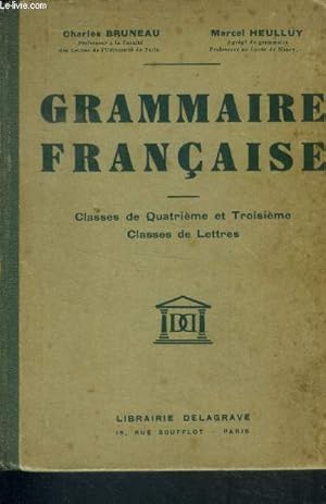 Imagen del vendedor de Grammaire franaise - classes de quatrime et troisime, classes de lettres - nouveau cours de grammaire, programme du 7 mai 1931 a la venta por Le-Livre
