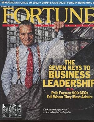 Image du vendeur pour Fortune international Vol 118 N9- October 24, 1988-Sommaire: The seven keys to business leadership- Houghton's vision- Making leaders at Wharton- CEO poll: the n1 leader is Petersen of Ford- EDS after Perot: how tough is it?- Why the crash left few tra mis en vente par Le-Livre