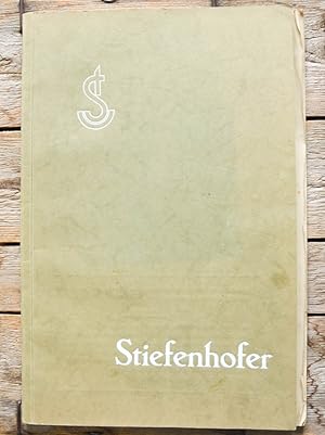 Katalog Nr. 160. C. Stiefenhofer GmbH, gegründet 1873, Katalog und Preisliste in 2 Teilen.