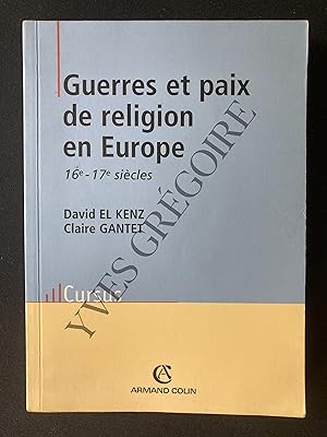 Seller image for GUERRES ET PAIX DE RELIGION EN EUROPE AUX 16e-16e SIECLES for sale by Yves Grgoire