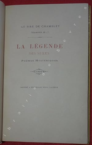 Seller image for La lgende des sexes. Pomes hystriques for sale by Fronhofer Schlsschen Galerie