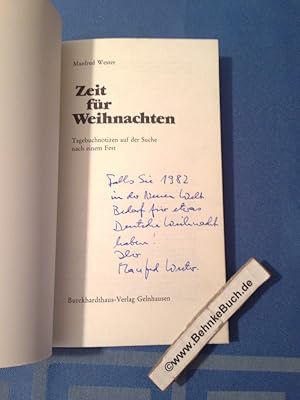 Seller image for Zeit fr Weihnachten : Tagebuchnotizen auf der Suche nach einem Fest. for sale by Antiquariat BehnkeBuch