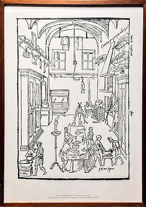 Imagen del vendedor de "Opera di B. Scappi cuoco secreto di papa Pio V divisa in sei libri (.)". Ristampa di una tavola a la venta por LibriSenzaData