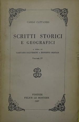 Bild des Verkufers fr Scritti storici e geografici. Volume IV. zum Verkauf von FIRENZELIBRI SRL