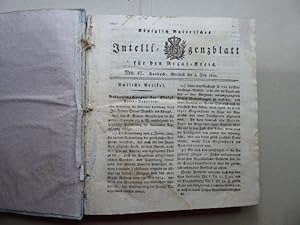 Bild des Verkufers fr Kniglich Baierisches Intelligenzblatt fr den Rezat-Kreis. Nr. 27 - Mittwoch, den 3. July 1822 bis: Nr. 47 - Mittwoch den 20. November 1822 (in einem Band). zum Verkauf von Antiquariat Heinzelmnnchen