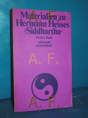 Bild des Verkufers fr Materialien zu Hermann Hesses "Siddhartha" Band 2, Texte ber Siddhartha Suhrkamp-Taschenbcher 282 zum Verkauf von Antiquarische Fundgrube e.U.