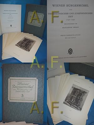 Bild des Verkufers fr Wiener Brgermbel aus Theresianischer und Josephinischer Zeit (1740 - 1790) (100 Tafeln + Textheft in Karton-Mappe) zum Verkauf von Antiquarische Fundgrube e.U.