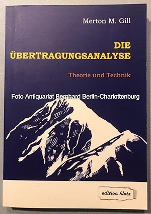 Bild des Verkufers fr Die bertragungsanalyse. Theorie und Technik (Edition Klotz) zum Verkauf von Antiquariat Bernhard