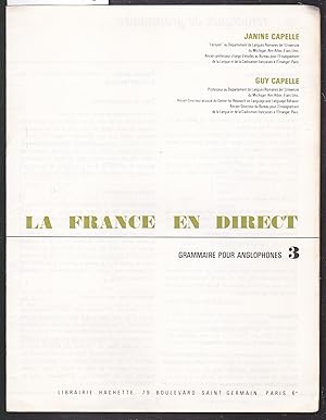 Seller image for La France En Direct 3 - Grammaire Pour Anglophones - 15 Page Supplement to La France En Direct 3 for sale by Laura Books