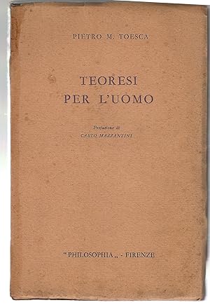 Bild des Verkufers fr Teoresi Per L'uomo zum Verkauf von Il Salvalibro s.n.c. di Moscati Giovanni