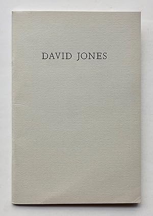 Seller image for David Jones: Inscriptions for sale by George Ong Books