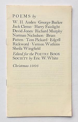 Bild des Verkufers fr Poetry Book Society Christmas 1966 Supplement zum Verkauf von George Ong Books