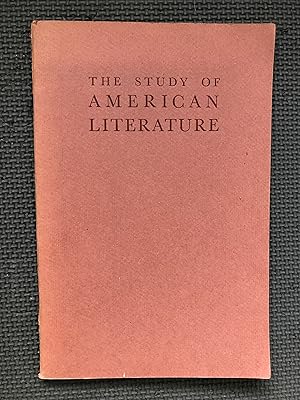 Imagen del vendedor de The Study of American Literature; Inaugural Lecture of the Professor of Literature, especially American, at the founding of the American Institute, University of Oslo a la venta por Cragsmoor Books