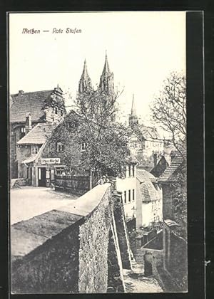 Bild des Verkufers fr Ansichtskarte Meissen, Rote Stufen zum Verkauf von Bartko-Reher