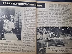 Seller image for Article: Carry Nation's Other Side "To Those Who Knew Her As Neighbor and Friend, Mrs. Nation Was Quite the Opposite of Wanton Destruction" for sale by Hammonds Antiques & Books