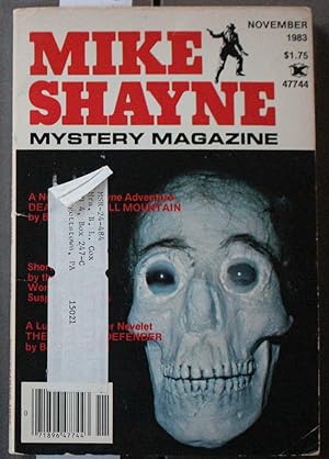 Seller image for Mike Shayne - Mystery Magazine (Pulp Digest Magazine); Vol. 47, No. 11 ; November 1983 Published by Renown Publications Inc - SKULL Photo Cover - Death on Skull Mountain by Brett Halliday for sale by Comic World