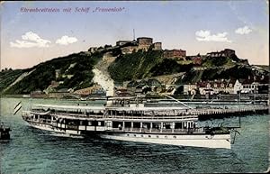 Ansichtskarte / Postkarte Ehrenbreitstein Koblenz, Schiff Frauenlob, Rheindampfer