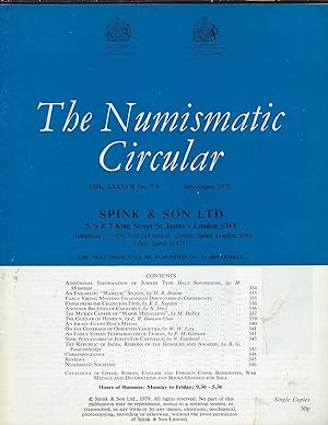 Seller image for The Numismatic Circular. Volume LXXXVII, n°7-8 July-August 1979 for sale by Librairie Archaion