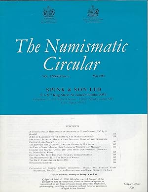 Immagine del venditore per The Numismatic Circular. Volume LXXXIX n5 May 1981 venduto da Librairie Archaion