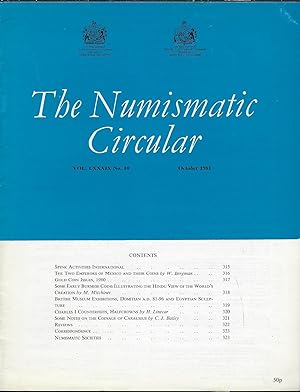 Seller image for The Numismatic Circular. Volume LXXXIX n°10 October 1981 for sale by Librairie Archaion