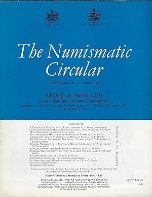 Seller image for The Numismatic Circular. Volume LXXXIII n°2 February 1975 for sale by Librairie Archaion
